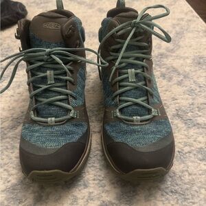 Keen teal and olive women's hiking boots